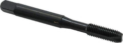 OSG - 1/4-28 UNF, 2 Flute, Oxide Finish, High Speed Steel Spiral Point Tap - Bottoming Chamfer, Right Hand Thread, 2-1/2" OAL, 1" Thread Length, 0.255" Shank Diam, 3B Class of Fit, Series 105B - Exact Industrial Supply