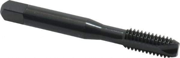 OSG - 5/16-18 UNC, 2 Flute, Oxide Finish, High Speed Steel Spiral Point Tap - Bottoming Chamfer, Right Hand Thread, 2-23/32" OAL, 1-1/8" Thread Length, 0.318" Shank Diam, 3B Class of Fit, Series 105B - Exact Industrial Supply