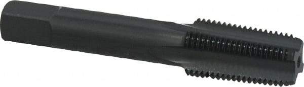 OSG - 1/8-27 NPT Thread, 4 Flute Standard Pipe Tap - 2-1/8" OAL, 3/4" Thread Length, 5/16" Shank Diam, Oxide Finish, High Speed Steel - Exact Industrial Supply