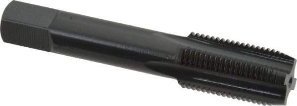 OSG - 1/8-27 NPS Thread, 4 Flute Standard Pipe Tap - 2-1/8" OAL, 3/4" Thread Length, 5/16" Shank Diam, Oxide Finish, High Speed Steel - Exact Industrial Supply
