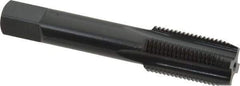 OSG - 1/8-27 NPS Thread, 4 Flute Standard Pipe Tap - 2-1/8" OAL, 3/4" Thread Length, 5/16" Shank Diam, Oxide Finish, High Speed Steel - Exact Industrial Supply