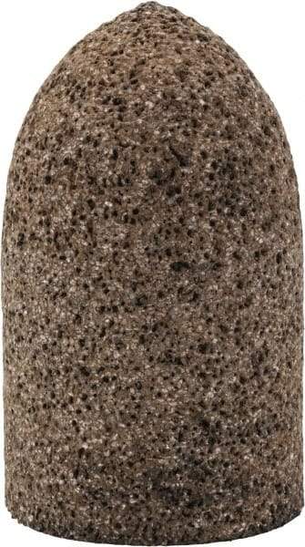 Grier Abrasives - Type 16, 1-1/2" Max Diam, 2-1/2" Head Thickness, 24 Grit Cone - Aluminum Oxide, Very Coarse Grade, 3/8-24 Shank Thread - Industrial Tool & Supply