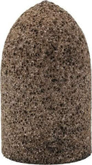 Grier Abrasives - Type 16, 1-1/2" Max Diam, 2-1/2" Head Thickness, 24 Grit Cone - Aluminum Oxide, Very Coarse Grade, 3/8-24 Shank Thread - Industrial Tool & Supply
