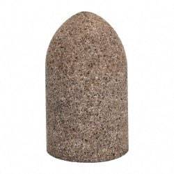 Grier Abrasives - Type 16, 1-1/2" Max Diam, 2-1/2" Head Thickness, 24 Grit Cone - Aluminum Oxide, Very Coarse Grade, 5/8-11 Shank Thread - Industrial Tool & Supply