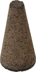 Grier Abrasives - Type 17, 2" Max Diam, 4" Head Thickness, 16 Grit Square Tip Cone - Aluminum Oxide, Very Coarse Grade, 5/8-11 Shank Thread - Industrial Tool & Supply