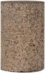 Grier Abrasives - Type 18, 1-1/2" Max Diam, 2-1/2" Head Thickness, 16 Grit Square Tip Plug - Aluminum Oxide, Very Coarse Grade, 3/8-24 Shank Thread - Industrial Tool & Supply