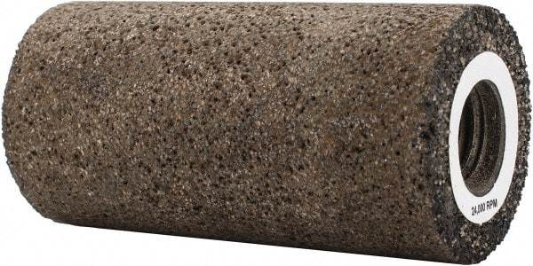 Grier Abrasives - Type 18, 1-1/2" Max Diam, 3" Head Thickness, 24 Grit Square Tip Plug - Aluminum Oxide, Very Coarse Grade, 5/8-11 Shank Thread - Industrial Tool & Supply