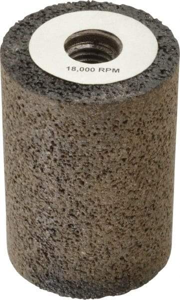 Grier Abrasives - Type 18, 2" Max Diam, 3" Head Thickness, 16 Grit Square Tip Plug - Aluminum Oxide, Very Coarse Grade, 5/8-11 Shank Thread - Industrial Tool & Supply