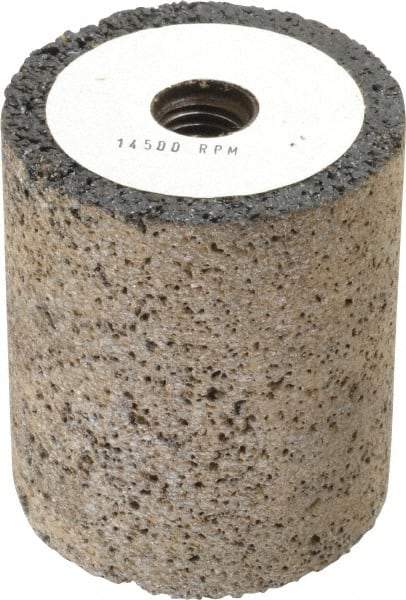 Grier Abrasives - Type 18, 2-1/2" Max Diam, 3" Head Thickness, 16 Grit Square Tip Plug - Aluminum Oxide, Very Coarse Grade, 5/8-11 Shank Thread - Industrial Tool & Supply