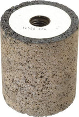 Grier Abrasives - Type 18, 2-1/2" Max Diam, 3" Head Thickness, 16 Grit Square Tip Plug - Aluminum Oxide, Very Coarse Grade, 5/8-11 Shank Thread - Industrial Tool & Supply