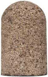 Grier Abrasives - Type 18R, 1-1/2" Max Diam, 2-1/2" Head Thickness, 16 Grit Round Tip Plug - Aluminum Oxide, Very Coarse Grade, 5/8-11 Shank Thread - Industrial Tool & Supply