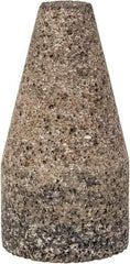 Grier Abrasives - Type 19, 1-1/2" Max Diam, 3" Head Thickness, 16 Grit Square Tip Plug - Aluminum Oxide, Very Coarse Grade, 3/8-24 Shank Thread - Industrial Tool & Supply