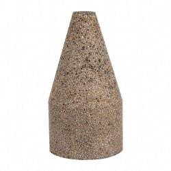 Grier Abrasives - Type 19, 2" Max Diam, 4" Head Thickness, 16 Grit Square Tip Plug - Aluminum Oxide, Very Coarse Grade, 5/8-11 Shank Thread - Industrial Tool & Supply