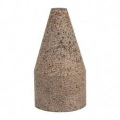 Grier Abrasives - Type 19, 2" Max Diam, 4" Head Thickness, 16 Grit Square Tip Plug - Aluminum Oxide, Very Coarse Grade, 5/8-11 Shank Thread - Industrial Tool & Supply