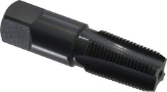 OSG - 3/8-18 NPTF Thread, 4 Flute Standard Pipe Tap - 2-9/16" OAL, 1-1/16" Thread Length, 0.7" Shank Diam, Oxide Finish, High Speed Steel - Exact Industrial Supply
