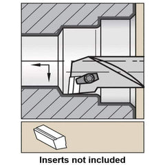 Kennametal - 10mm Min Bore Diam, 80mm OAL, 8mm Shank Diam, S-CBLP Indexable Boring Bar - 20mm Max Bore Depth, BP.. Insert, Clamp Holding Method - Industrial Tool & Supply