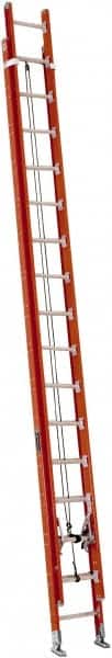 Louisville - 32' High, Type IA Rating, Fiberglass Industrial Extension Ladder - Industrial Tool & Supply