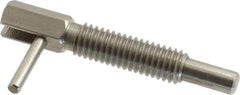 Gibraltar - 3/8-16, 1.18" Thread Length, 1/4" Plunger Diam, 0.75 Lb Init to 3.75 Lb Final End Force, Stainless Steel Locking L Handle Plunger - 2" Body Length, 1.31" Length Under Head, 0.56" Plunger Projection - Industrial Tool & Supply