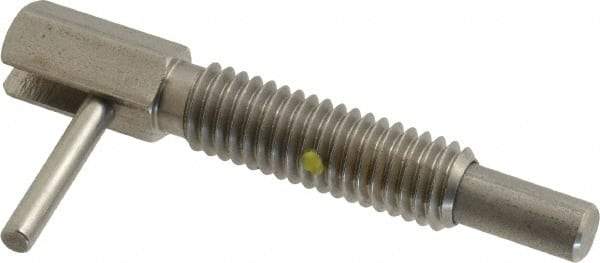 Gibraltar - 3/8-16, 1.18" Thread Length, 1/4" Plunger Diam, 0.75 Lb Init to 3.75 Lb Final End Force, Stainless Steel Locking L Handle Plunger - 2" Body Length, 1.31" Length Under Head, Locking Element, 0.56" Plunger Projection - Industrial Tool & Supply