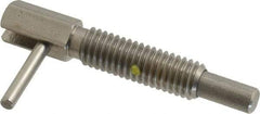 Gibraltar - 3/8-16, 1.18" Thread Length, 1/4" Plunger Diam, 0.75 Lb Init to 3.75 Lb Final End Force, Stainless Steel Locking L Handle Plunger - 2" Body Length, 1.31" Length Under Head, Locking Element, 0.56" Plunger Projection - Industrial Tool & Supply