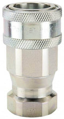 Parker - 1-1/16-12 SAE Steel Hydraulic Hose O-Ring Boss Coupler & Female Fitting - 4,000 psi - Industrial Tool & Supply