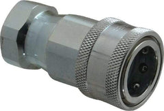 Parker - 1/2 NPTF Steel Hydraulic Hose Female Pipe Thread Coupler - 4,000 psi - Industrial Tool & Supply
