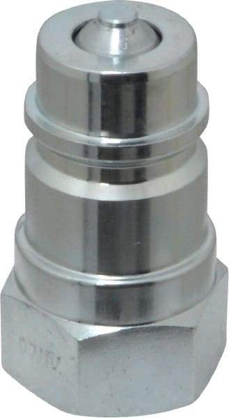 Parker - 1/2 NPTF Steel Hydraulic Hose Female Pipe Thread Nipple - 4,000 psi - Industrial Tool & Supply
