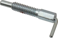 Gibraltar - 1/4-20, 0.8" Thread Length, 0.16" Plunger Diam, 0.5 Lb Init to 2.5 Lb Final End Force, Steel L Handle Plunger - 1-1/4" Body Length, 0.8" Length Under Head, Locking Element, 0.38" Plunger Projection - Industrial Tool & Supply