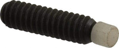 Gibraltar - 1/4-20, 1" OAL, Alloy Steel, Swivel Pad - Delrin Pad, Black Oxide Finish, 0.185" Pad Diam, 27/32" Thread Length, 7.5° Swivel Angle, 1/8" Hex Key - Industrial Tool & Supply