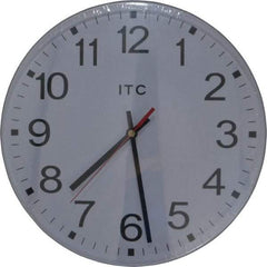 Infinity Insttruments - 11-1/2 Inch Diameter, White Face, Dial Wall Clock - Bold Display, White Case, Runs on AA Battery - Industrial Tool & Supply