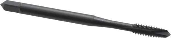 OSG - #6-32 UNC, 2 Flute, Oxide Finish, Vanadium High Speed Steel Spiral Point Tap - Plug Chamfer, Right Hand Thread, 2" OAL, 11/16" Thread Length, 0.141" Shank Diam, 2B Class of Fit, Series 300 - Exact Industrial Supply