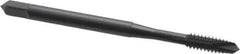 OSG - #6-32 UNC, 2 Flute, Oxide Finish, Vanadium High Speed Steel Spiral Point Tap - Plug Chamfer, Right Hand Thread, 2" OAL, 11/16" Thread Length, 0.141" Shank Diam, 2B Class of Fit, Series 300 - Exact Industrial Supply