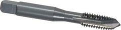 OSG - 3/8-16 UNC, 3 Flute, Oxide Finish, Vanadium High Speed Steel Spiral Point Tap - Plug Chamfer, Right Hand Thread, 2-15/16" OAL, 1-1/4" Thread Length, 0.381" Shank Diam, 2B Class of Fit, Series 300 - Exact Industrial Supply