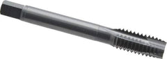 OSG - 7/16-14 UNC, 3 Flute, Oxide Finish, Vanadium High Speed Steel Spiral Point Tap - Plug Chamfer, Right Hand Thread, 3-5/32" OAL, 1-7/16" Thread Length, 0.323" Shank Diam, Series 300 - Exact Industrial Supply
