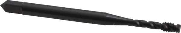 OSG - 5/16-18 UNC, 3 Flute, 45° Helix, Bottoming Chamfer, Oxide Finish, Vanadium High Speed Steel Spiral Flute STI Tap - Right Hand Flute, 2-23/32" OAL, 0.318" Shank Diam, 1-1/8" Thread Length - Exact Industrial Supply