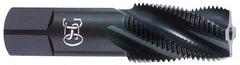OSG - 1/8-27 NPT Thread, 4 Flute Standard Pipe Tap - 2-1/8" OAL, 3/4" Thread Length, 0.435" Shank Diam, TiN Finish, Vanadium High Speed Steel - Exact Industrial Supply