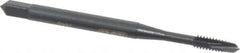 OSG - #4-40 UNC, 2 Flute, Oxide Finish, Powdered Metal Spiral Point Tap - Plug Chamfer, Right Hand Thread, 1-7/8" OAL, 9/16" Thread Length, 0.141" Shank Diam, Series 312 - Exact Industrial Supply