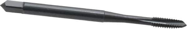 OSG - #5-40 UNC, 3 Flute, Oxide Finish, Powdered Metal Spiral Point Tap - Plug Chamfer, Right Hand Thread, 1-15/16" OAL, 5/8" Thread Length, 0.141" Shank Diam, 2B/3B Class of Fit, Series 312 - Exact Industrial Supply