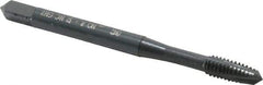 OSG - #8-32 UNC, 3 Flute, Oxide Finish, Powdered Metal Spiral Point Tap - Plug Chamfer, Right Hand Thread, 2-1/8" OAL, 3/4" Thread Length, 0.168" Shank Diam, 3B Class of Fit, Series 312 - Exact Industrial Supply
