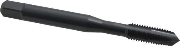 OSG - 1/4-28 UNF, 3 Flute, Oxide Finish, Powdered Metal Spiral Point Tap - Plug Chamfer, Right Hand Thread, 2-1/2" OAL, 1" Thread Length, 0.255" Shank Diam, 2B Class of Fit, Series 312 - Exact Industrial Supply