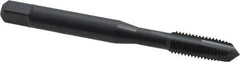 OSG - 1/4-28 UNF, 3 Flute, Oxide Finish, Powdered Metal Spiral Point Tap - Plug Chamfer, Right Hand Thread, 2-1/2" OAL, 1" Thread Length, 0.255" Shank Diam, 2B Class of Fit, Series 312 - Exact Industrial Supply