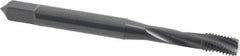 OSG - #8-32 UNC, 3 Flute, 15° Helix, Modified Bottoming Chamfer, Oxide Finish, Powdered Metal Spiral Flute STI Tap - Right Hand Flute, 2-1/8" OAL, 0.168" Shank Diam, 3/4" Thread Length, Series 315 - Exact Industrial Supply