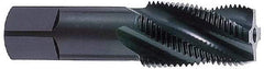 OSG - 1/8-27 NPTF Thread, 4 Flute Standard Pipe Tap - 2-1/8" OAL, 3/4" Thread Length, 5/16" Shank Diam, TiN Finish, Vanadium High Speed Steel - Exact Industrial Supply