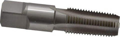 OSG - 1/4-18 NPT Thread, 4 Flute Standard Pipe Tap - 2-7/16" OAL, 1-1/16" Thread Length, 9/16" Shank Diam, Bright Finish, Cobalt - Exact Industrial Supply