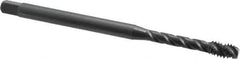OSG - 7/16-14 UNC 3 Flute H3 Oxide Finish Vanadium High Speed Steel Spiral Flute Extension Tap - Bottoming Chamfer, 6" OAL, 1-7/8" Thread Length, 3B Class of Fit, Series 398 - Exact Industrial Supply