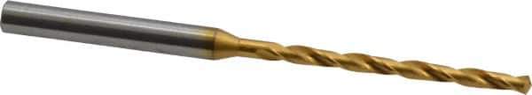 OSG - 7/64" 130° Cobalt Jobber Drill - TiN Finish, Right Hand Cut, Spiral Flute, Straight Shank, 2-15/16" OAL, Standard Point - Industrial Tool & Supply