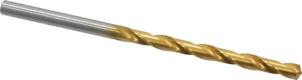 OSG - 3/16" 130° Cobalt Jobber Drill - TiN Finish, Right Hand Cut, Spiral Flute, Straight Shank, 3-3/4" OAL, Standard Point - Industrial Tool & Supply