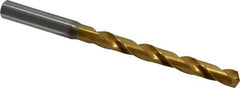 OSG - 21/64" 130° Cobalt Jobber Drill - TiN Finish, Right Hand Cut, Spiral Flute, Straight Shank, 5-1/8" OAL, Standard Point - Industrial Tool & Supply