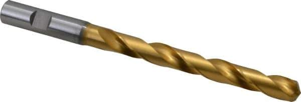 OSG - 29/64" 130° Cobalt Jobber Drill - TiN Finish, Right Hand Cut, Spiral Flute, Straight Shank, 6-9/32" OAL, Standard Point - Industrial Tool & Supply
