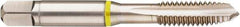 Guhring - M2x0.40 Metric Coarse, 3 Flute, Bright Finish, Cobalt Spiral Point Tap - Plug Chamfer, Right Hand Thread, 1-3/4" OAL, 0.141" Shank Diam, 6H Class of Fit, Series 3900 - Exact Industrial Supply